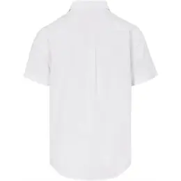 Mens Short Sleeve Oxford Shirt White Back